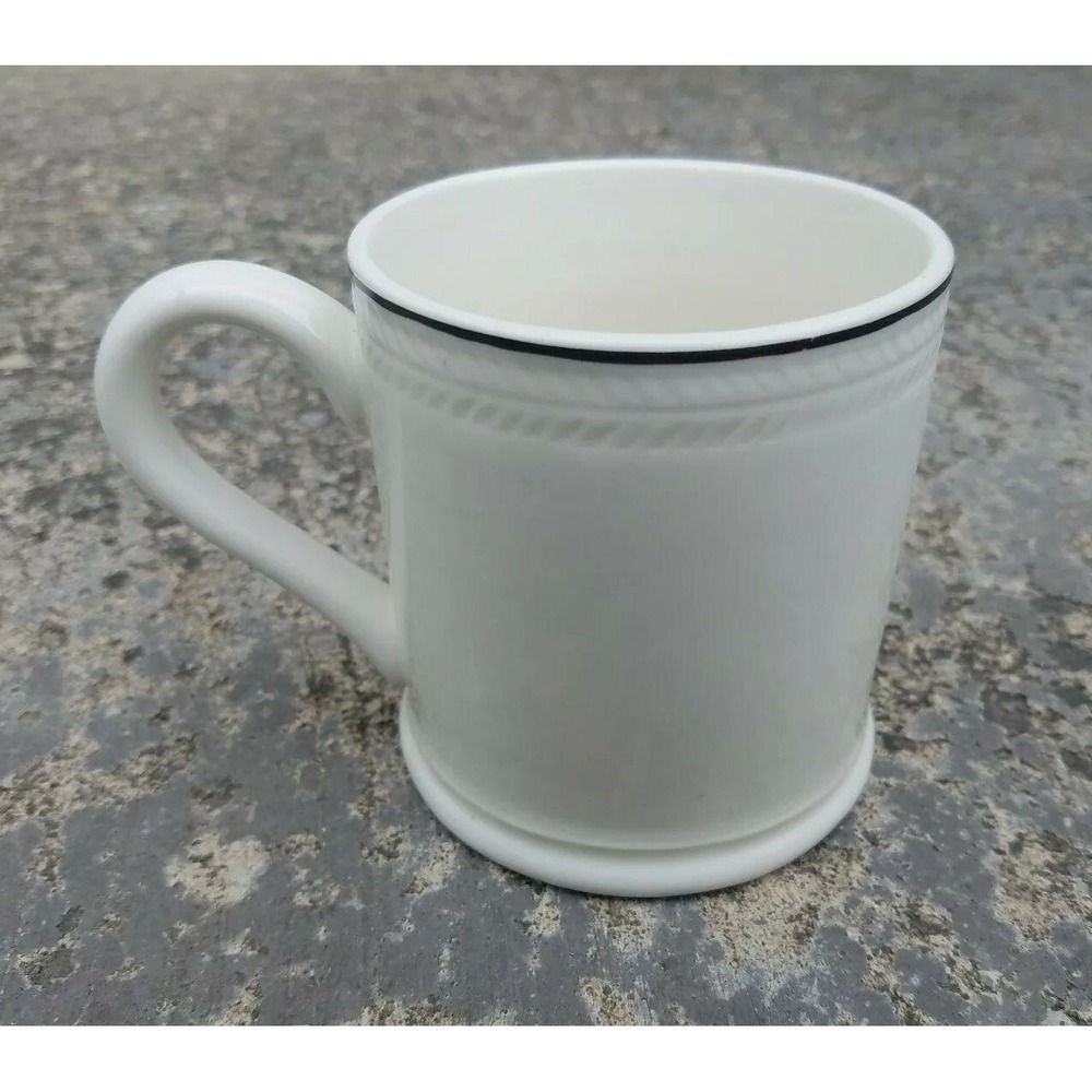 Dogs leave pawprints on your Heart Ivory & Black Mug Cup by AR - Picture 2 of 4